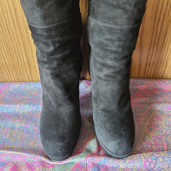Auth YSL Suede Knee High Boots Size IT40/ US9.5 🖤 EUC - Picture 4 of 14
